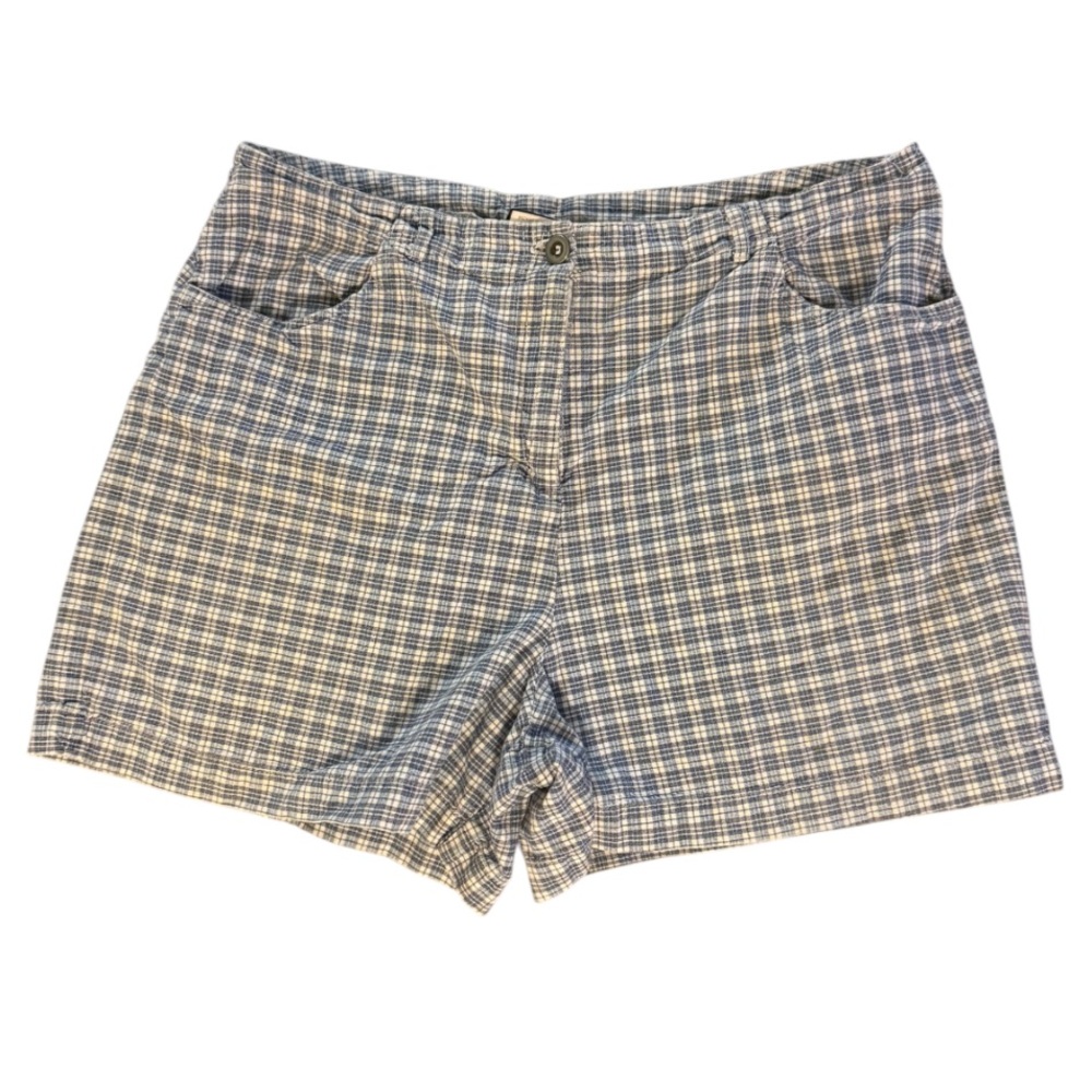 Vintage Studio Blue Plaid Women's Shorts Size 12